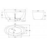 Ванна акриловая Belbagno BB67 Ванна акриловая Belbagno BB67